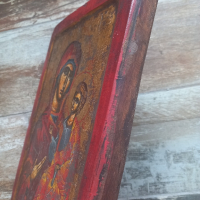 Стара икона Богородица с Младенеца , снимка 3 - Икони - 44864734