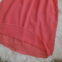 Розова рокля шифон с подплата свободен модел, снимка 3 - Рокли - 37895403