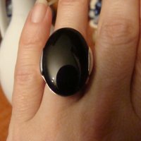 Внушителен сребърен пръстен с естествен оникс , снимка 8 - Пръстени - 26591300