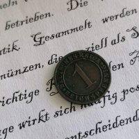 Райх монета - Германия - 1 пфениг | 1924г.; серия J, снимка 1 - Нумизматика и бонистика - 33615330