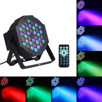 LED диско клубна парти лампа прожектор RGB с дистанционно, снимка 1 - Други - 38243261