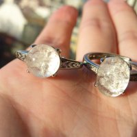 2 пръстена с планински кристал , снимка 1 - Пръстени - 43584341