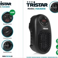 Електрически мини радиатор Tristar 400 W, черен, 75 х 180 мм, снимка 1 - Отоплителни печки - 43975064