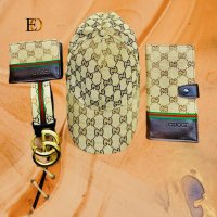 Колан шапка и 2 портфейла уникален комплект Gucci код 51, снимка 1 - Портфейли, портмонета - 33590929