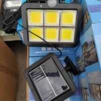 Соларен LED ЛЕД прожектор + панел, дистанционно, външен монтаж, снимка 1 - Лед осветление - 34963032