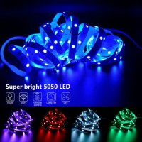 RGB Led strip light/ цветове който се сменят с тоновете на музиката, снимка 1 - Лед осветление - 43818038