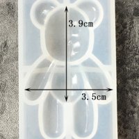 Мече прозрачен силиконов молд форма за фондан смола шоколад бижута, снимка 4 - Форми - 33239274