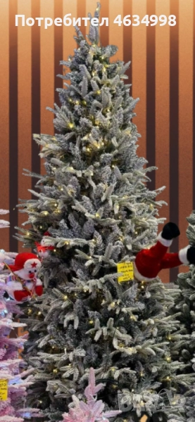 Коледна елха с вградени лампички по връхчетата, снимка 1