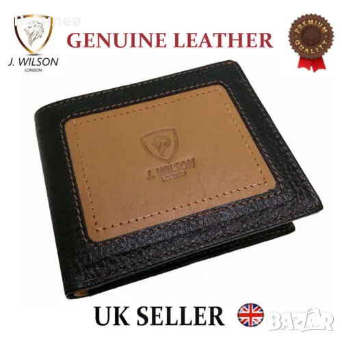 J. Wilson мъжки портфейл портмоне естествена кожа внос Англия , снимка 1