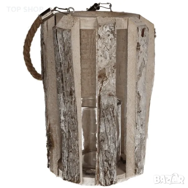 Свещник масив естествени материали, снимка 1