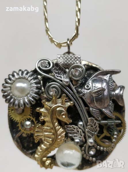 Уникален подарък колие медальон висулка стил steampunk, снимка 1