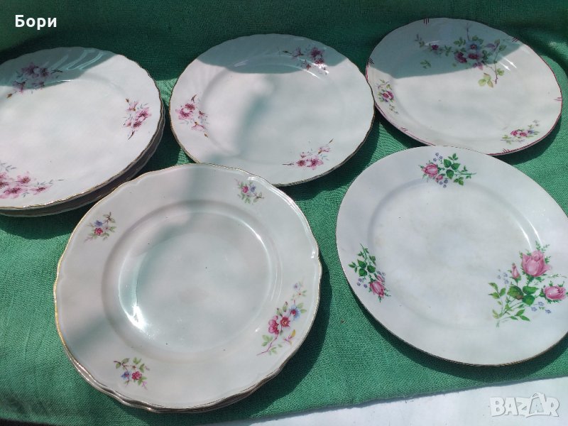 Български порцелан чинии плитки, снимка 1