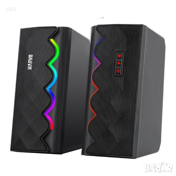Marvo Тонколони Gaming Speakers 2.0 6W Bluetooth RGB - MARVO-SG-269, снимка 1
