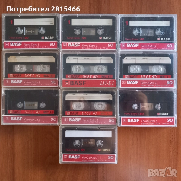 Лот 10бр. BASF аудио касети/касетки, снимка 1
