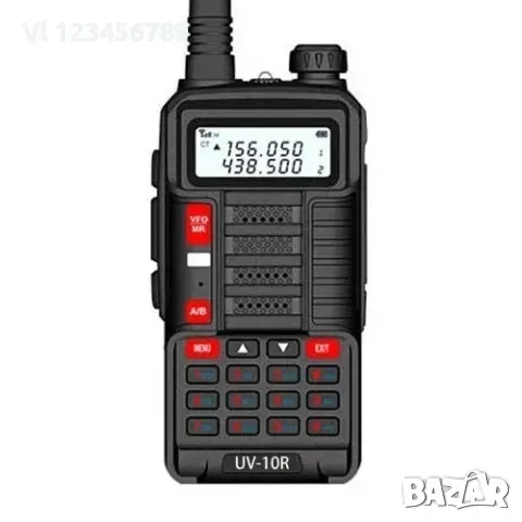 Baofeng BF-UV10R Двубандова Радиостанция 10W 128 канала VHF UHF С Антена и Слушалки, снимка 1