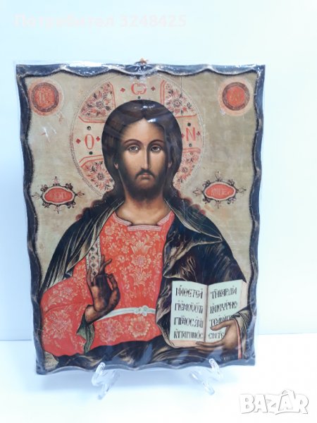 Голяма икона на Господ Вседържател Исус Христос - ръчна изработка, снимка 1