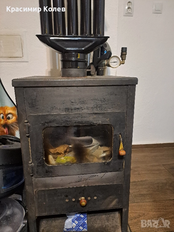 Камина с водна риза 9.5kW, комплект с радиатори, снимка 1