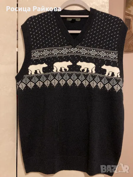 Мъжки Коледен елек, М, снимка 1