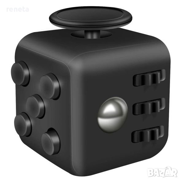 Играчка Fidget Cube, Антистрес, Пластмасова, Черно, снимка 1