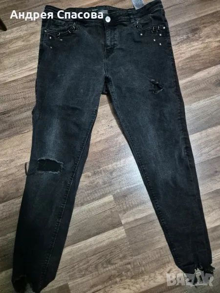 дамски черни дънки EUR. 46, снимка 1