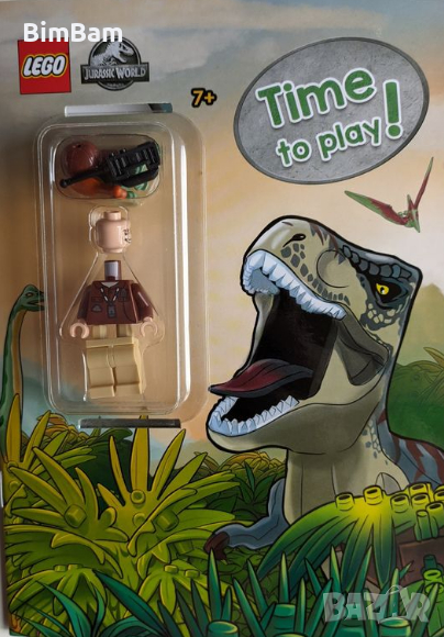 Фигурка LEGO Jurassic World със забавна детска книжка с игри - Джурасик свят, снимка 1