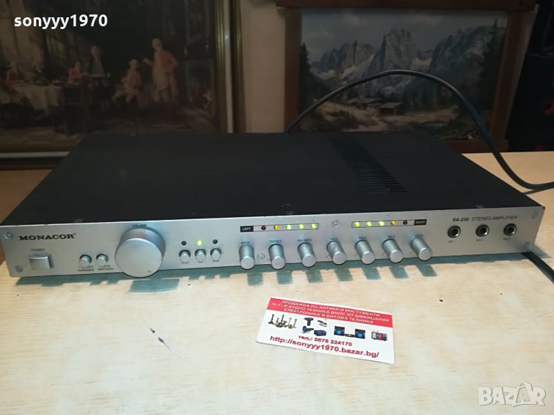 monacor sa-230 stereo amplifier-swiss 1105210920, снимка 1