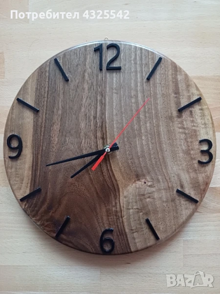 стенен часовник от орех , снимка 1