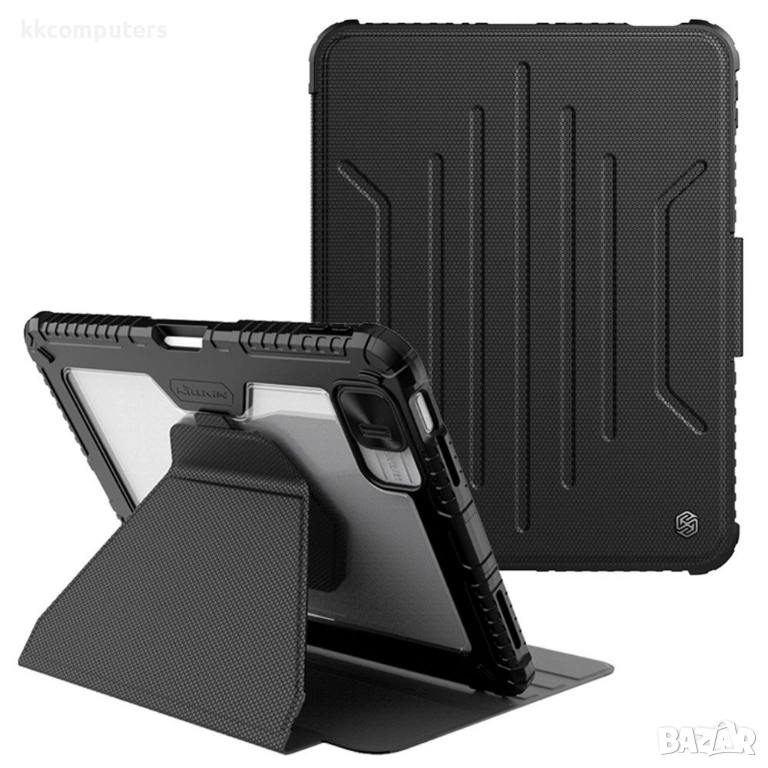 NILLKIN Bumper Leather Case Pro калъф за for iPad (2025) / 10.9 (2022) със слайд капак за камера и с, снимка 1
