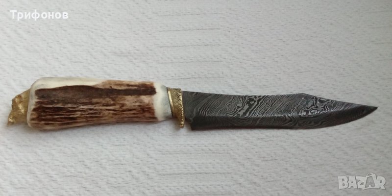 Ловен нож /дамаска стомана/ - ръчна изработка, снимка 1