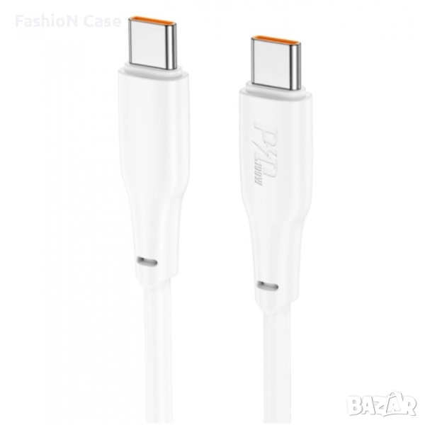 Кабел Type-C към Type-C 2M Бял 60W, снимка 1