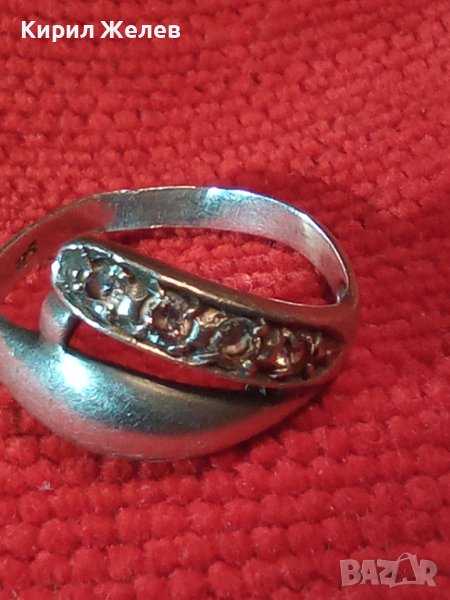 СТАР СРЕБЪРЕН ПРЪСТЕН СКЪПОЦЕНЕН АРТ ДЕКО СТИЛ СРЕБРО925 с ЦИРКОНЧЕТА 27532, снимка 1