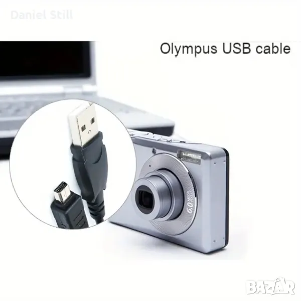 Мини USB кабел за зареждане Olympus MP3 MP4 плейър цифров фотоапарат, снимка 1