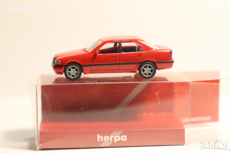 HERPA H0 1/87 MERCEDES NENZ C МОДЕЛ КОЛИЧКА КАМИОН, снимка 1