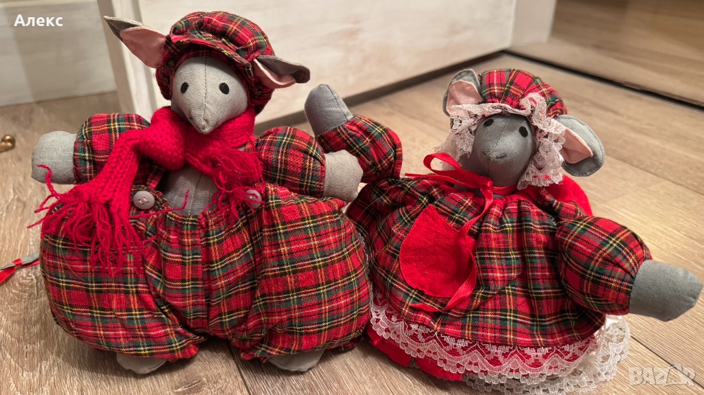 Двойка винтидж Коледни мишлета– Норвегия., снимка 1