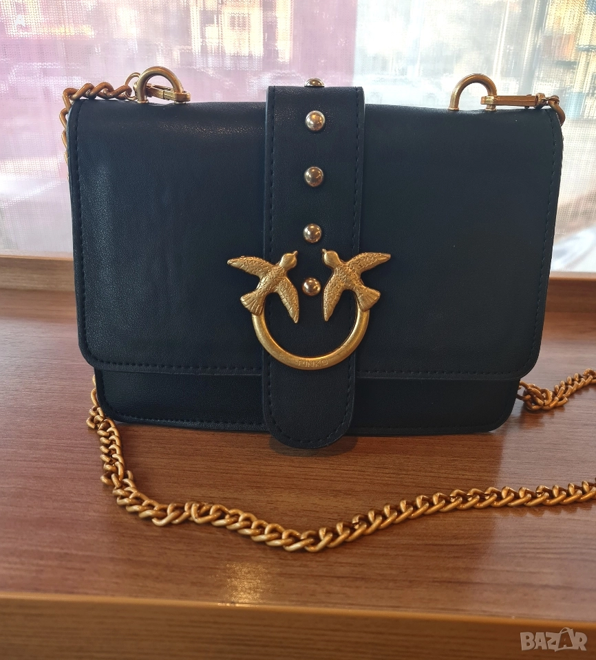 Луксозна елегантна дамска чанта Пинко !23/18см, снимка 1