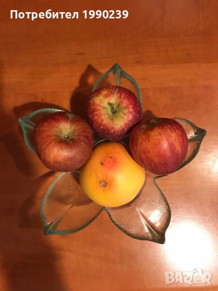 стъклен съд - купа за плодове, фруктиера, снимка 1