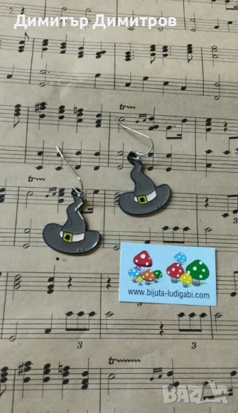 Обеци Хари Потър. Идеи за подаръци. Бижута Луди гъби., снимка 1