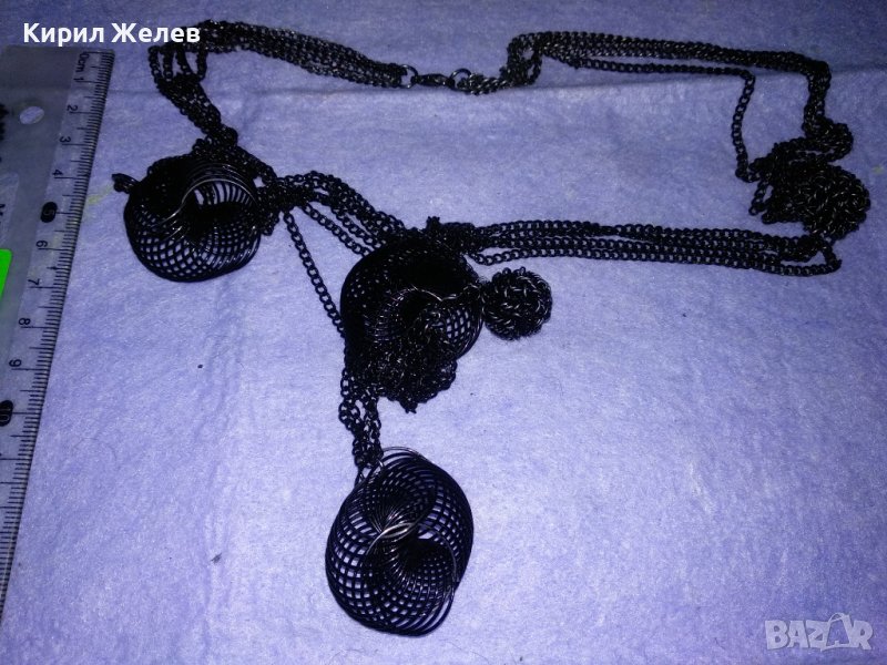 МЕТАЛНА АЖУРНА МРЕЖЕСТА ОПЛЕТКА ОГЪРЛИЦА ВИНТИЖ КОЛИЕ КРАСИВО ОРИГИНАЛНО 34747, снимка 1