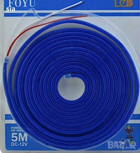 LED ЛЕНТА 12V, 5M СИН, снимка 1