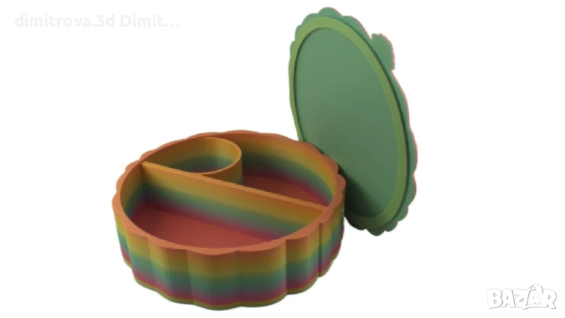 3D принтирана козметична кутия с капак, снимка 1