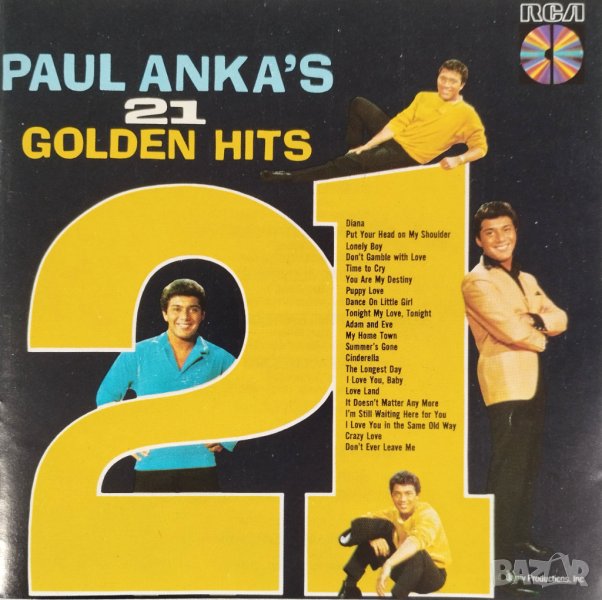 PAUL ANKA - 21 Hits - CD - оригинален диск, снимка 1
