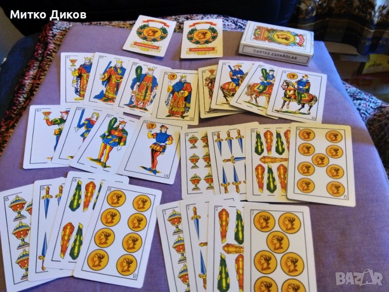 Naipes cartas espanolas нови Испански маркови карти пластик 52+2 Таро карти, снимка 1