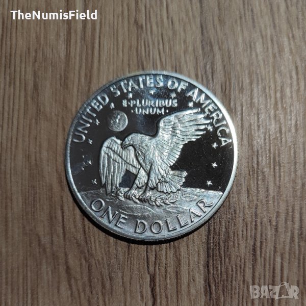Сребърна монета 1 долар 1972 САЩ Айзенхауер PROOF, снимка 1