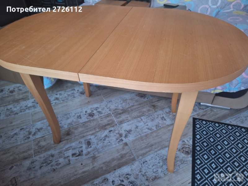 Маса дървена разтегателна, снимка 1