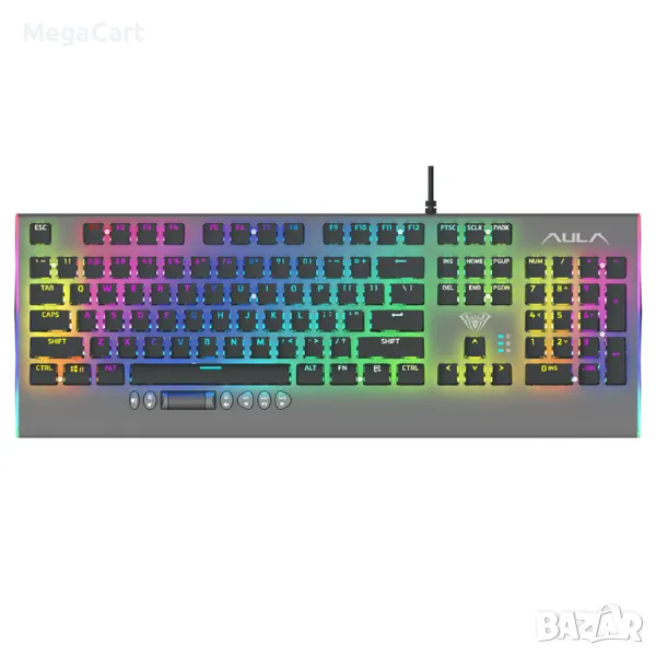 Механична Геймърска Клавиатура Aula F2099, Сив, снимка 1