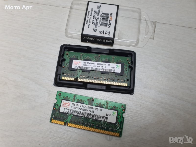 Рам за Лаптоп 2x HYNIX Korea 1GB 2Rx16 PC2-6400S-666-12, снимка 1