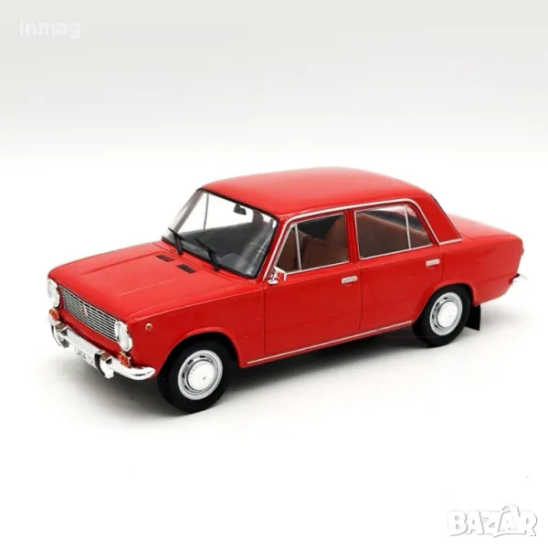Метална кола LADA 1200 / Лада - Жигули, 1970, Hachette, мащаб 1:24, червен цвят, ABACR903, снимка 1
