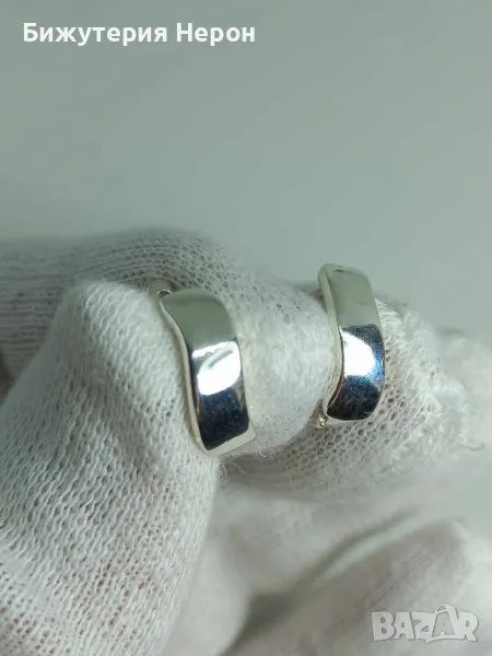 Сребърни обеци, снимка 1