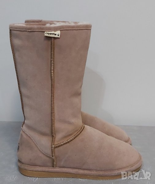 BEARPAW ботуши  естествена кожа и естествена вълна , снимка 1