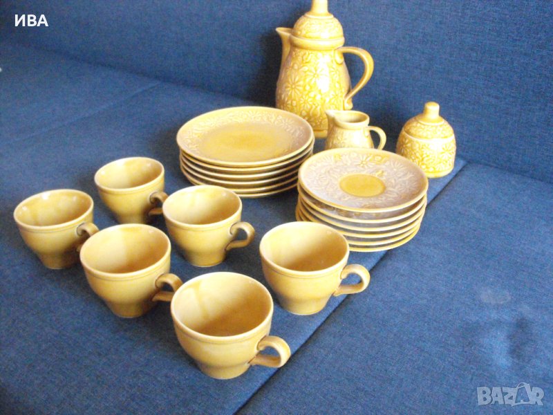 СЕРВИЗ ЗА ЧАЙ за 6-ма, общо 21 съда,порцелан., снимка 1